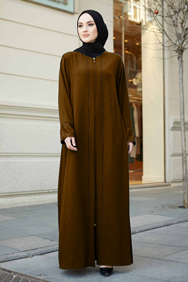 Lace Detailed Abaya MUH-159