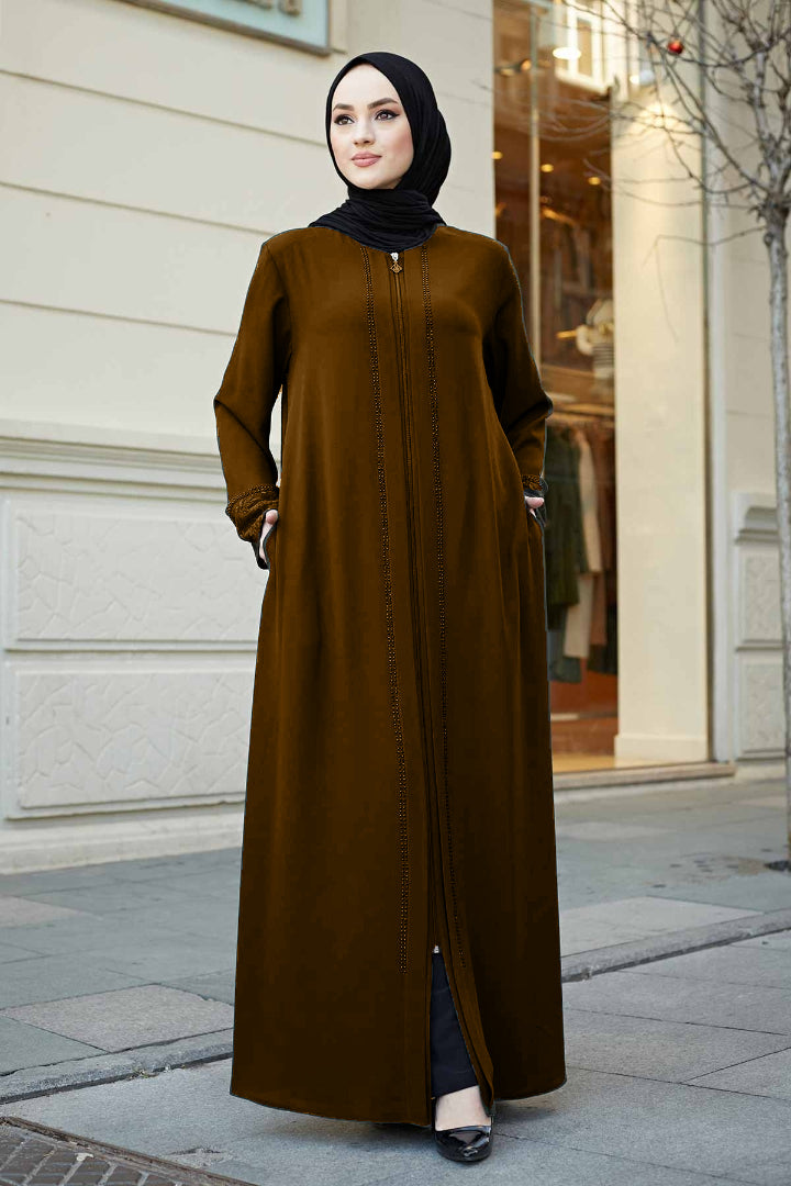 Lace Detailed Abaya MUH-159