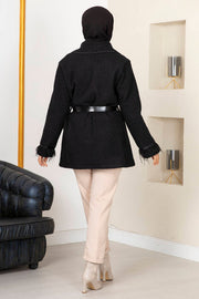 Belted Boucle Hijab Jacket MUH-550
