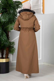 Eflin Hooded Hijab Coat MUH-554