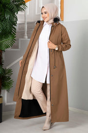 Eflin Hooded Hijab Coat MUH-554