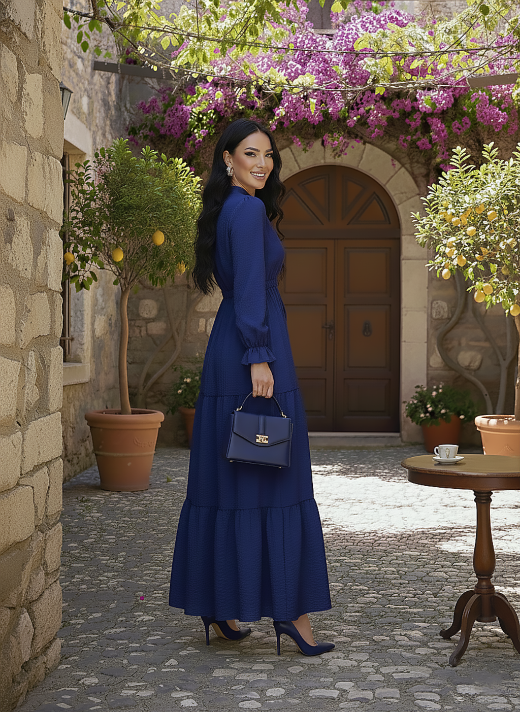 istanbul styles Women’s Modest Long Sleeve Maxi Dress