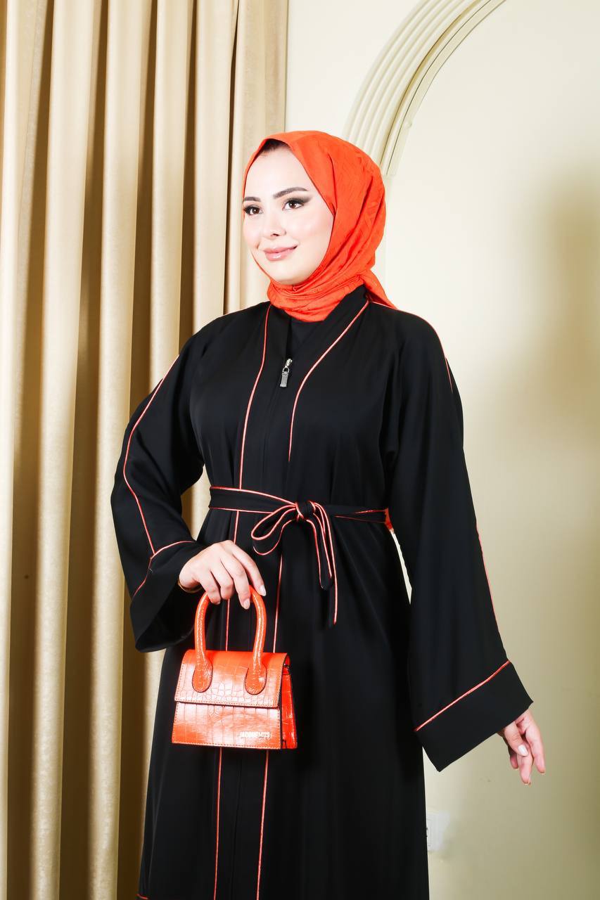 istanbul styles Modest Women's Abaya with Zipper and Waist Belt