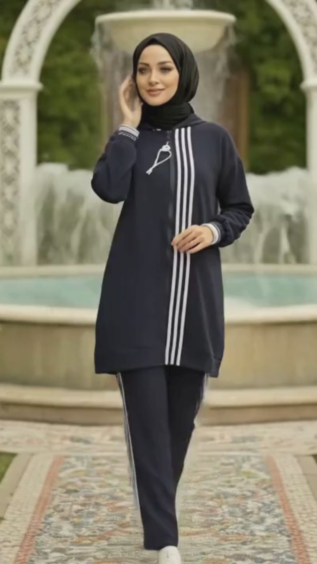 Casual Modest Sports Tracksuit Set for Women