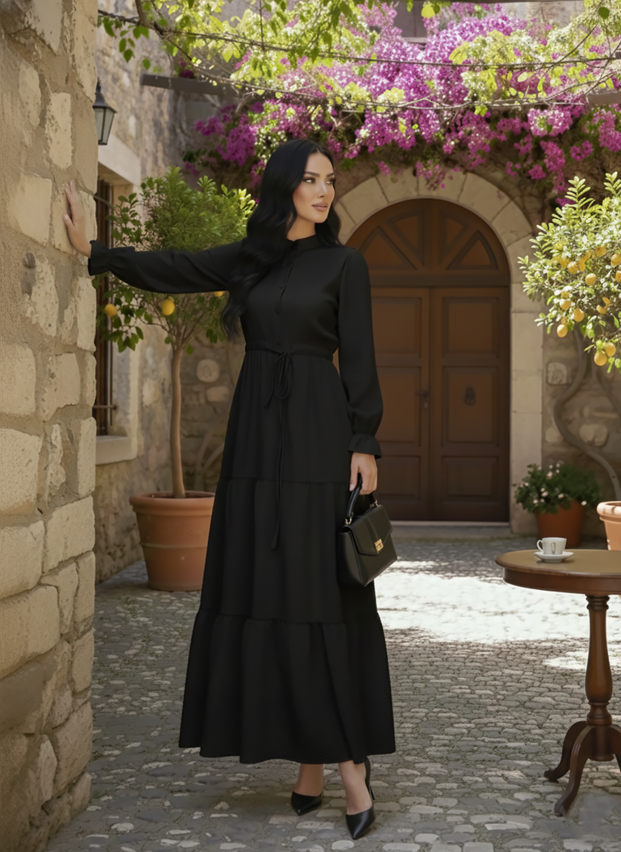 istanbul styles Women’s Modest Long Sleeve Maxi Dress