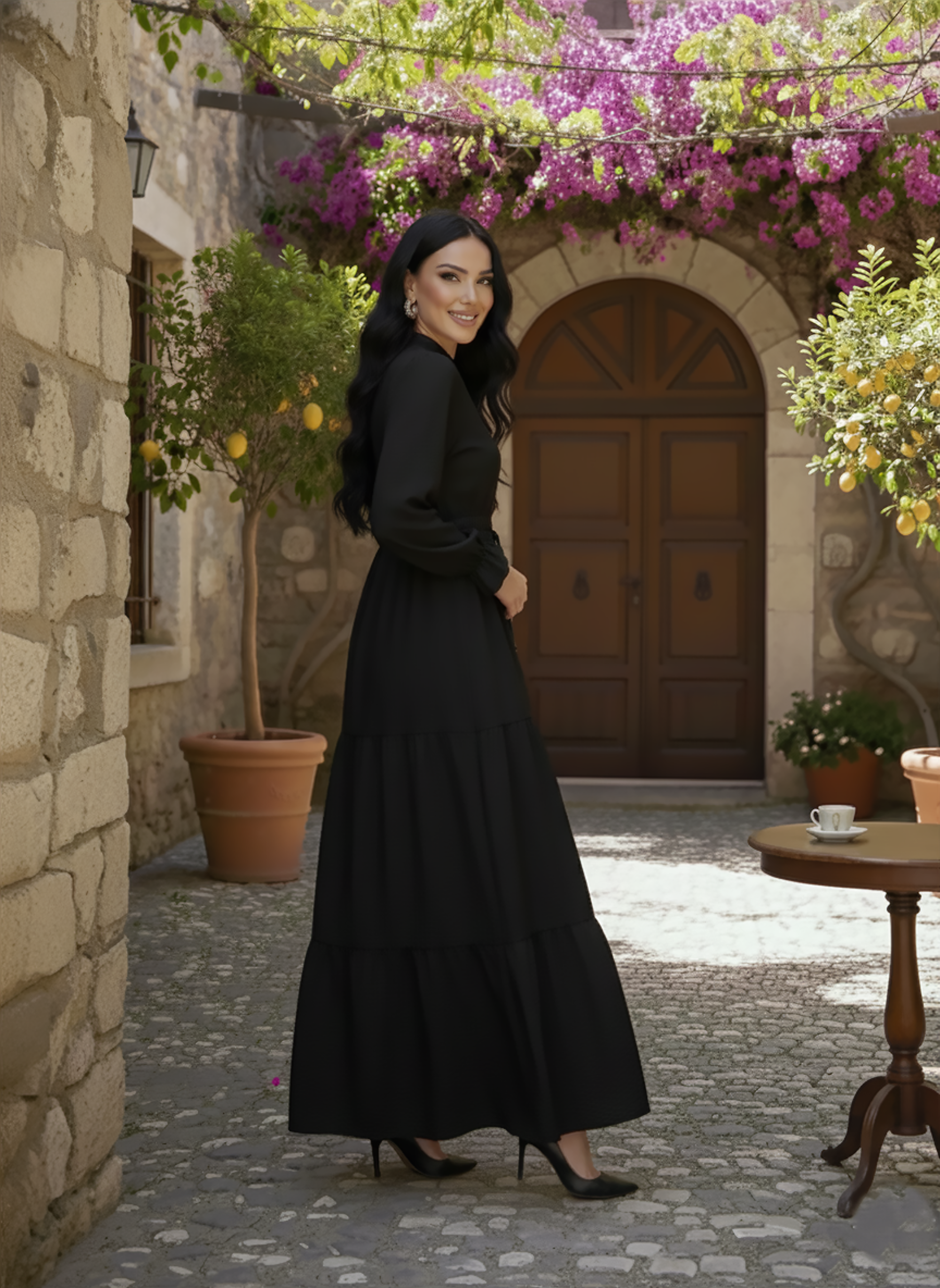 istanbul styles Women’s Modest Long Sleeve Maxi Dress