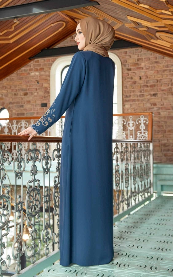 Embroidered Sleeves Abaya Dress MUH-163
