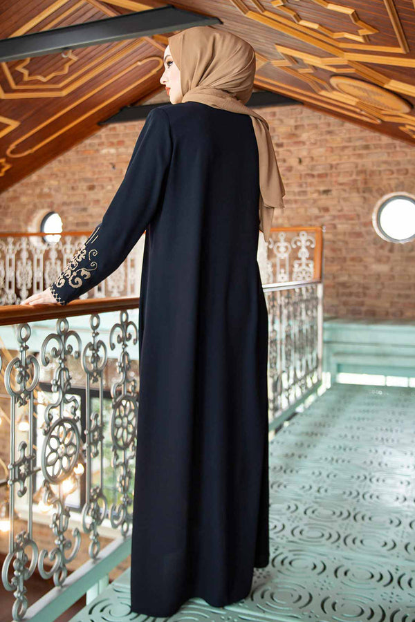 Embroidered Sleeves Abaya Dress MUH-163
