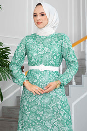 green islamic dress istanbulstyles