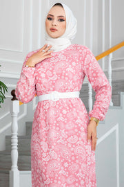 pink islamic dress istanbulstyles