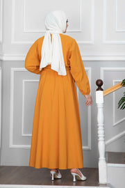 Lace-Up Dress Abaya Turkey Muslim Fashion Islamic Clothing Women Istanbul Styles Black Jersey Hijab Chiffon Dubai MUH-503