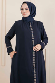 navy blue abaya istanbul styles