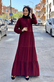 Tassel Detailed Dress Turkey Muslim Fashion Hijab Islam Women Clothing Dubai Istanbul MUH-475