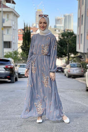 Gray islamic dress istanbulstyles