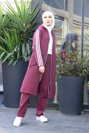 Front Zippered Hijab Tracksuit Set MUH-331
