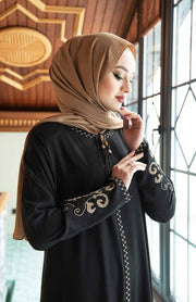 Embroidered Sleeves Abaya Dress MUH-163