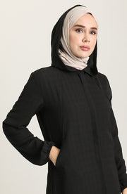 Hooded Zippered Abaya Dress MUH-230