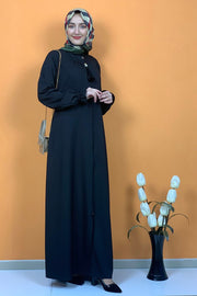 Tasseled Abaya Balloon Sleeves Dress Turkey Muslim Fashion Islam Clothing Dubai Istanbul Hijab Ramadan MUH-434