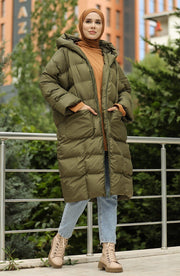 Quilted Zippered Inflatable Coat MUH-265