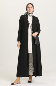 Zippered Crepe Abaya Dress MUH-231