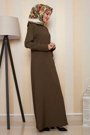 Side Tie Abaya Dress Turkey Muslim Fashion Islam Clothing Dubai Istanbul Hijab Ramadan MUH-430