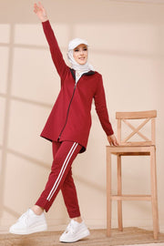 Tunic Pants With Hat White lines MUH-352