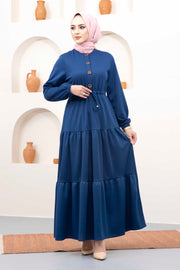 Tunnel Belt Veiling Dress Hijab Turkey Muslim Fashion Islam Clothing Dubai Istanbul Istanbulstyles MUH-394
